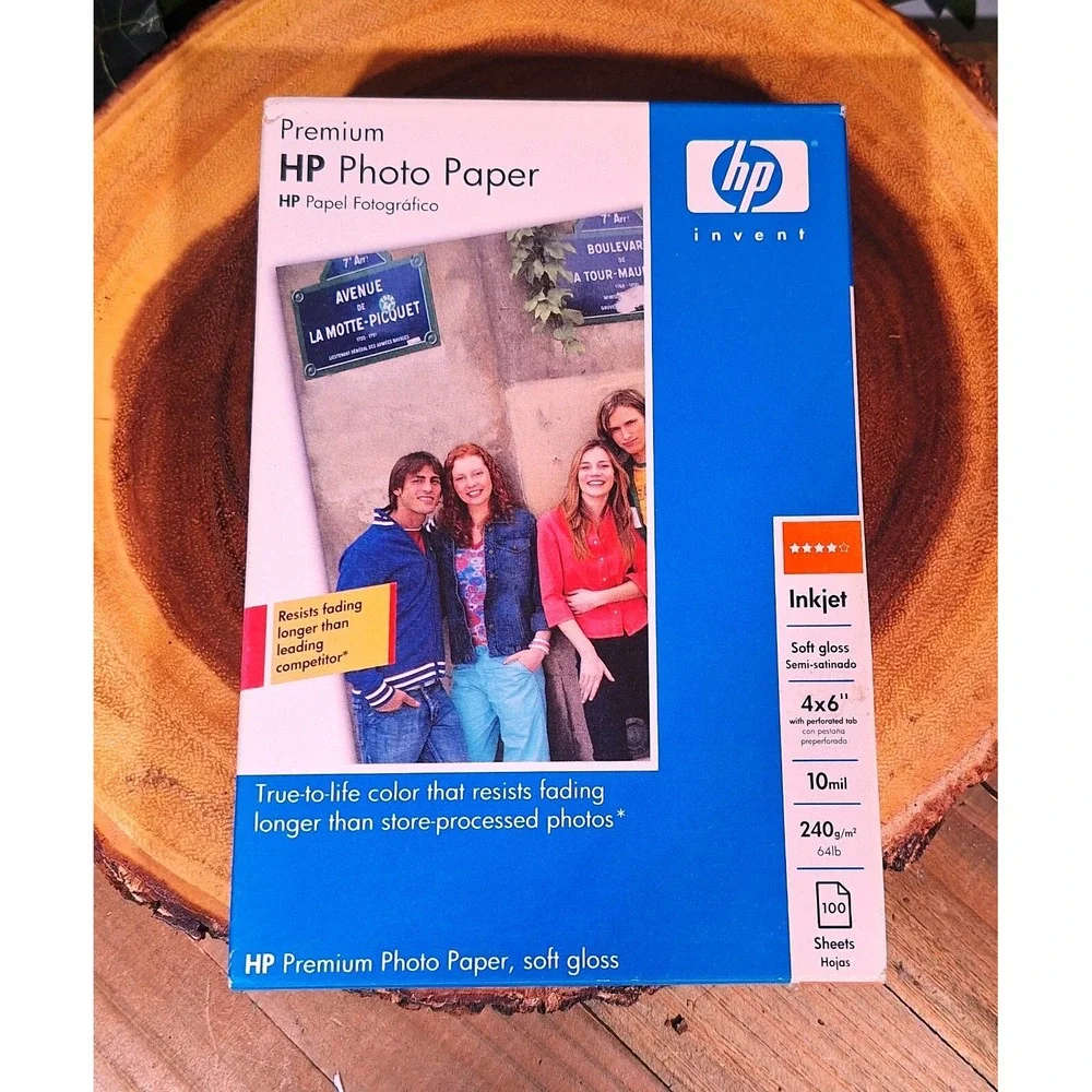 Lot of 2 HP Advanced Glossy Inkjet Photo Paper 100 Sheets 4 x 6